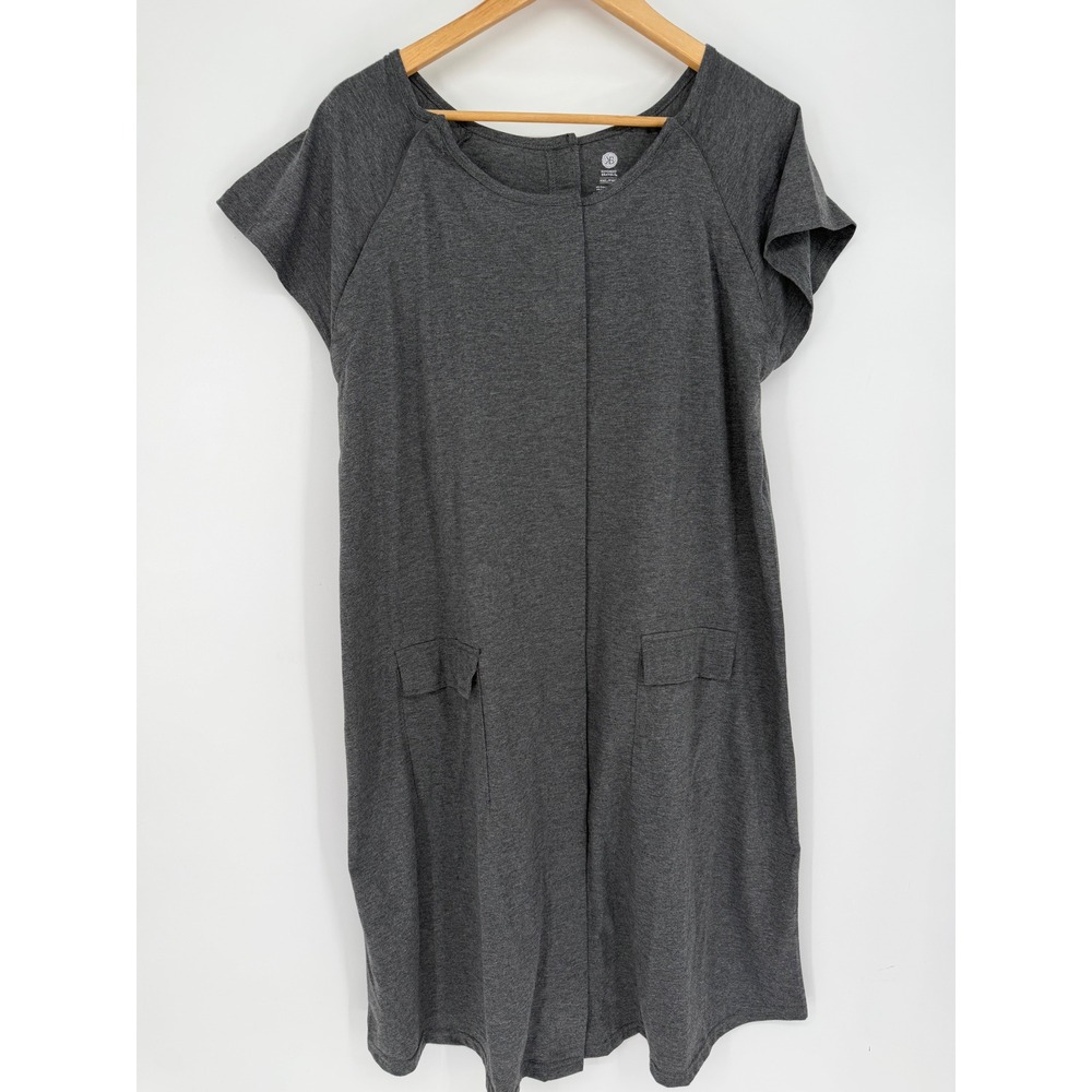 Kindred Bravely Labor and Delivery Gown Grey Snap Front Nursing Pockets S/M/L